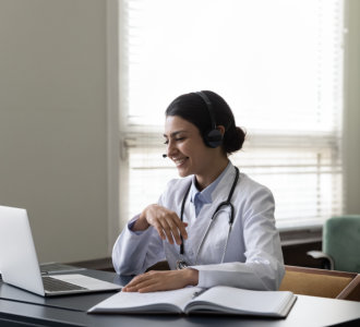 doctor having a virtual consultation with a patient